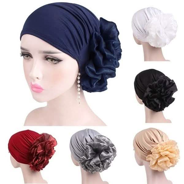 Turban floral en soie de lait pour femmes