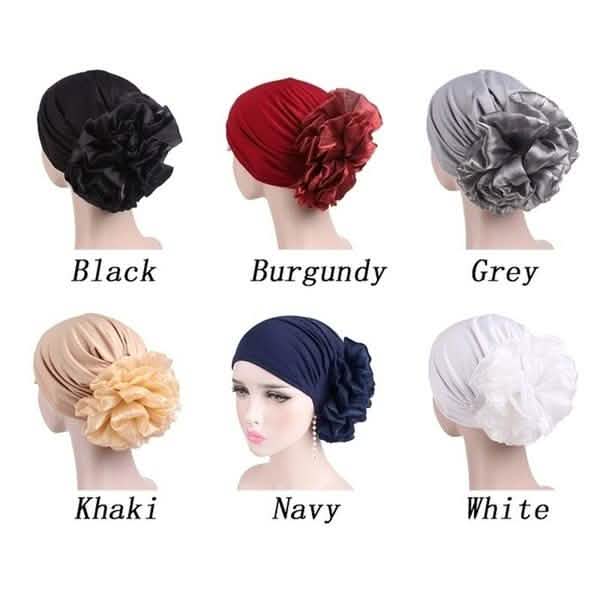 Turban floral en soie de lait pour femmes
