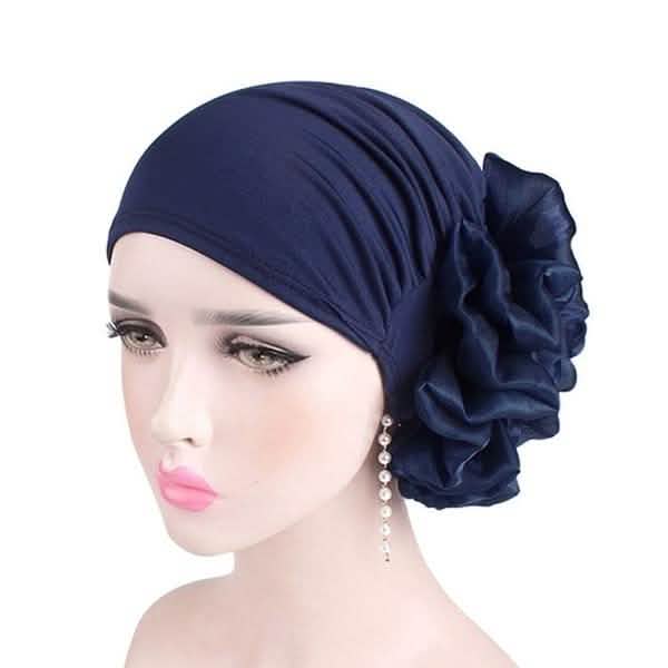 Turban floral en soie de lait pour femmes