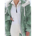Manteau à capuche grande taille pour femme à manches longues