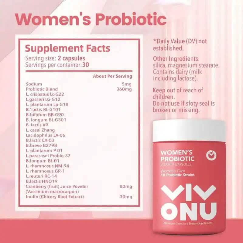 Gélules de vitamines probiotiques pour femmes