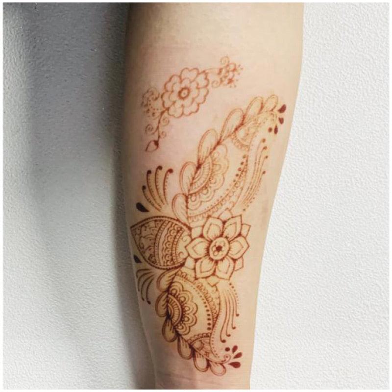 Tatouages ​​corporels temporaires imperméables pour femmes motif rose, design floral de luxe, autocollant moderne