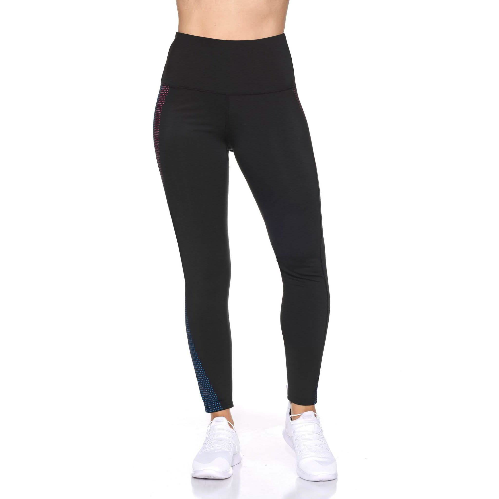 Legging Femme Taille Haute Longueur Cheville avec Points en Caoutchouc