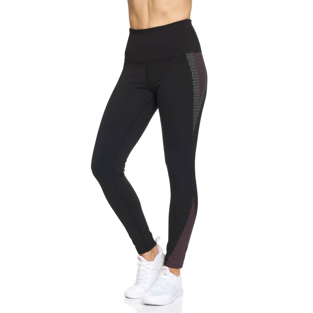 Legging Femme Taille Haute Longueur Cheville avec Points en Caoutchouc