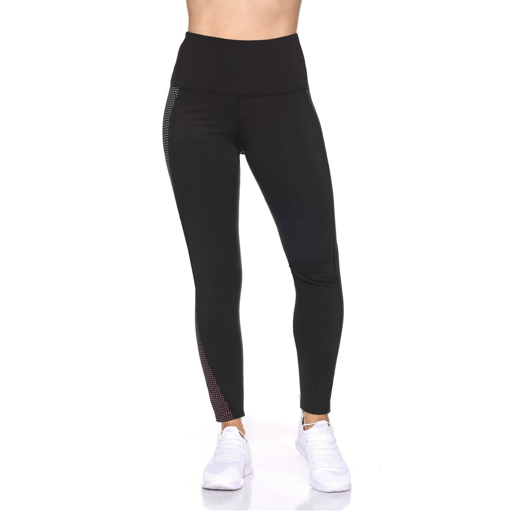 Legging Femme Taille Haute Longueur Cheville avec Points en Caoutchouc