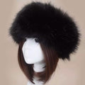 Bonnet en fausse fourrure de renard duveteuse russe pour femme