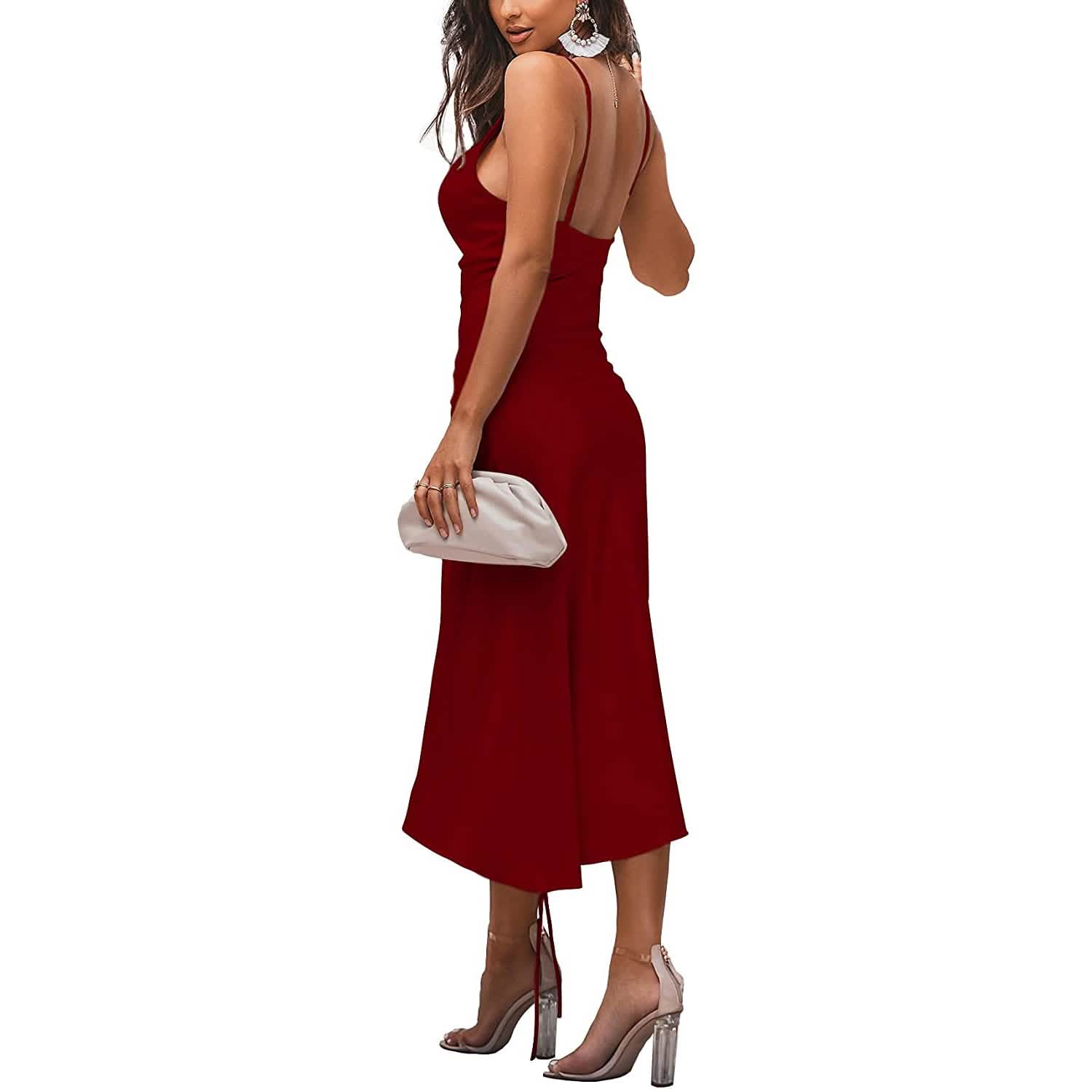 Robe nuisette en satin pour femme