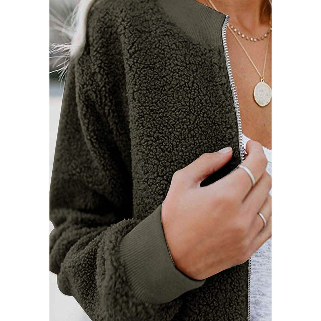 Veste polaire sherpa pour femme