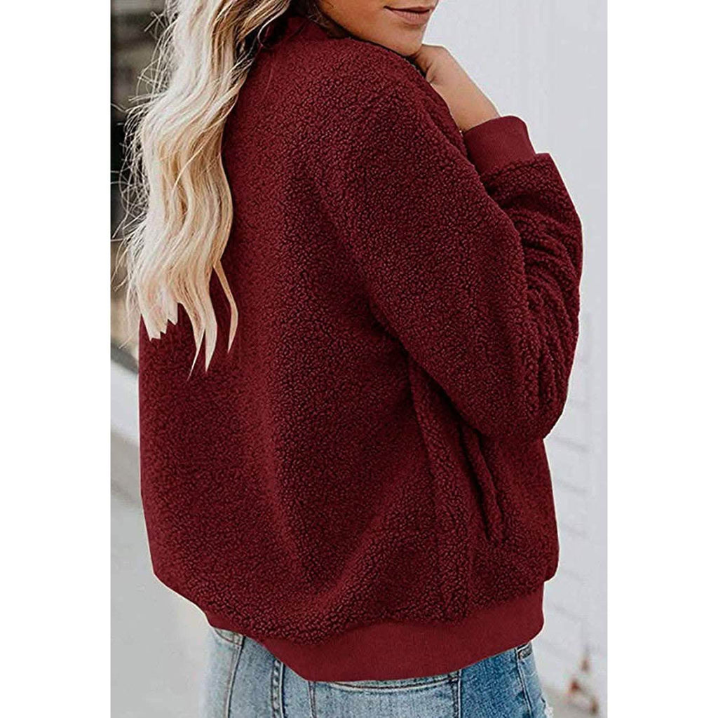 Veste polaire sherpa pour femme