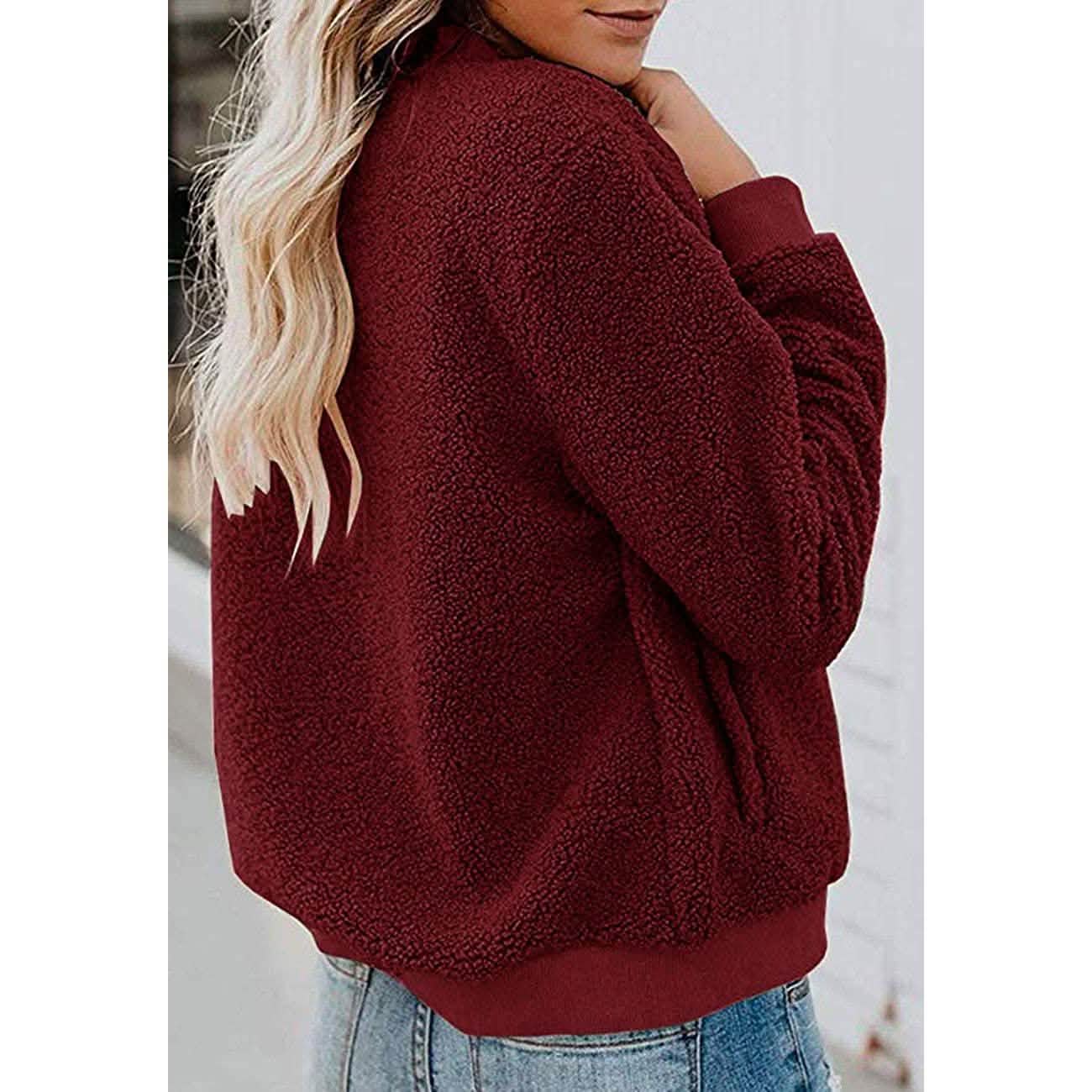 Veste polaire sherpa pour femme