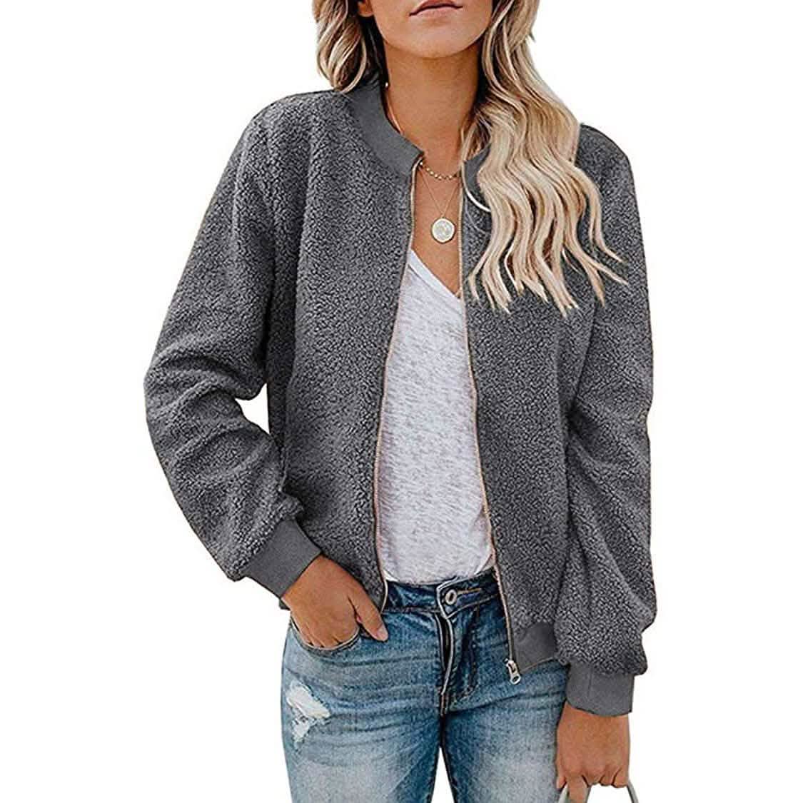Veste polaire sherpa pour femme