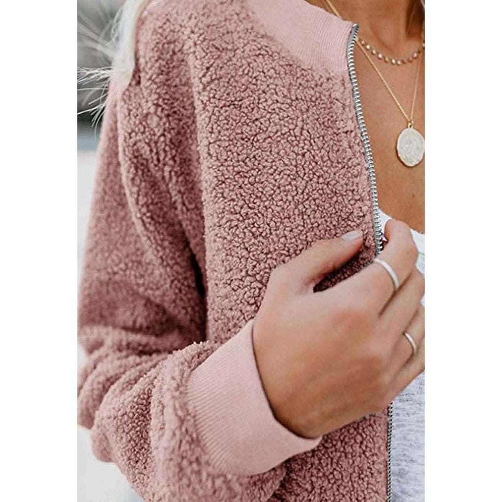Veste polaire sherpa pour femme