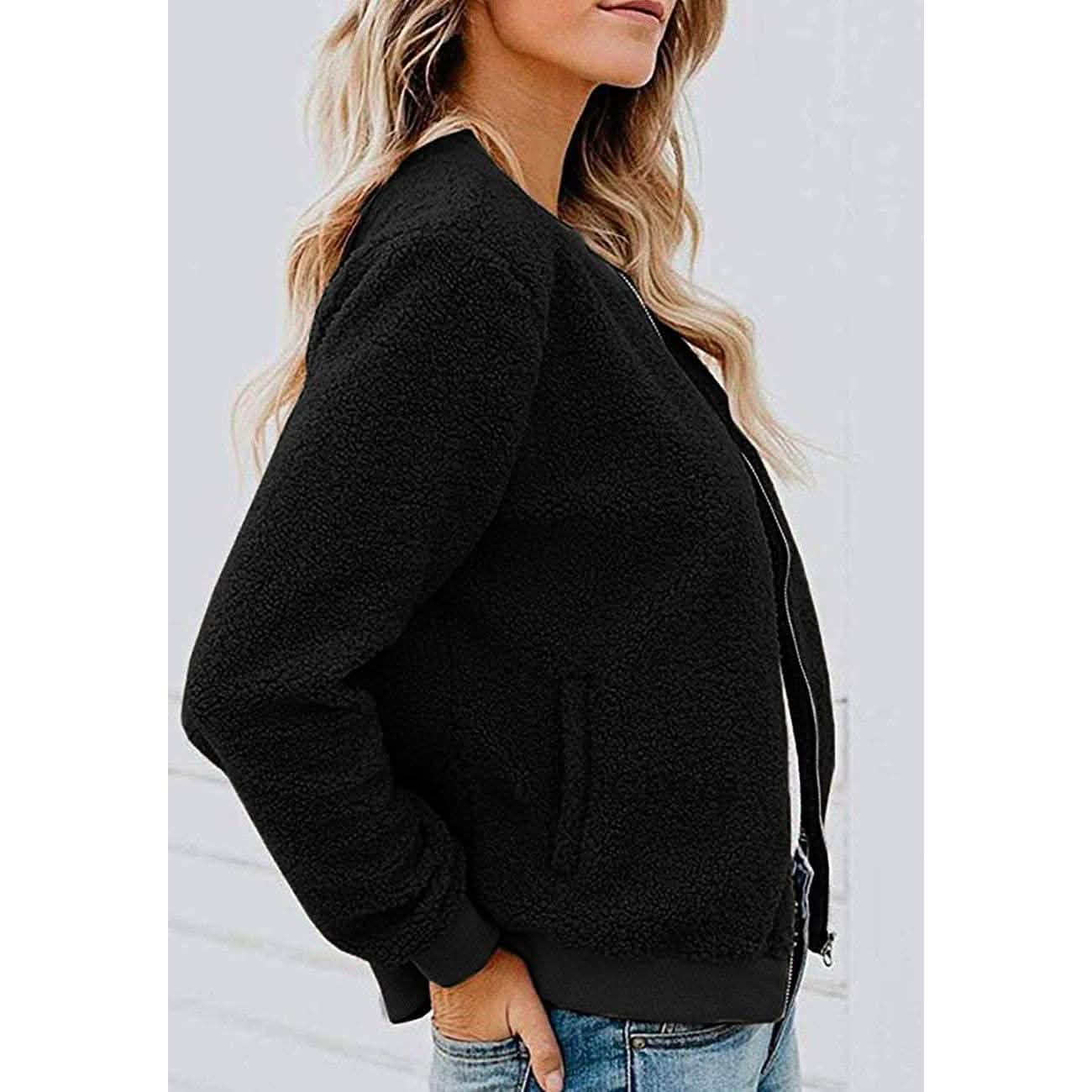 Veste polaire sherpa pour femme