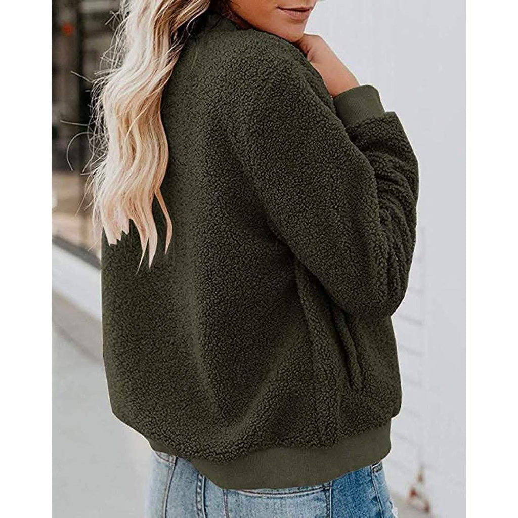 Veste polaire sherpa pour femme