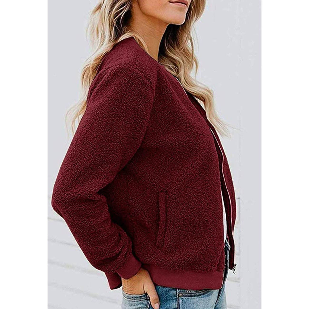 Veste polaire sherpa pour femme