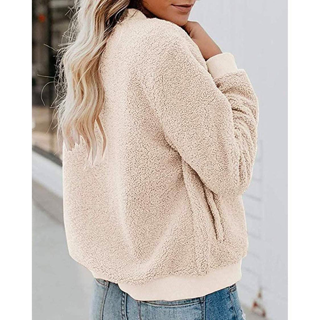 Veste polaire sherpa pour femme