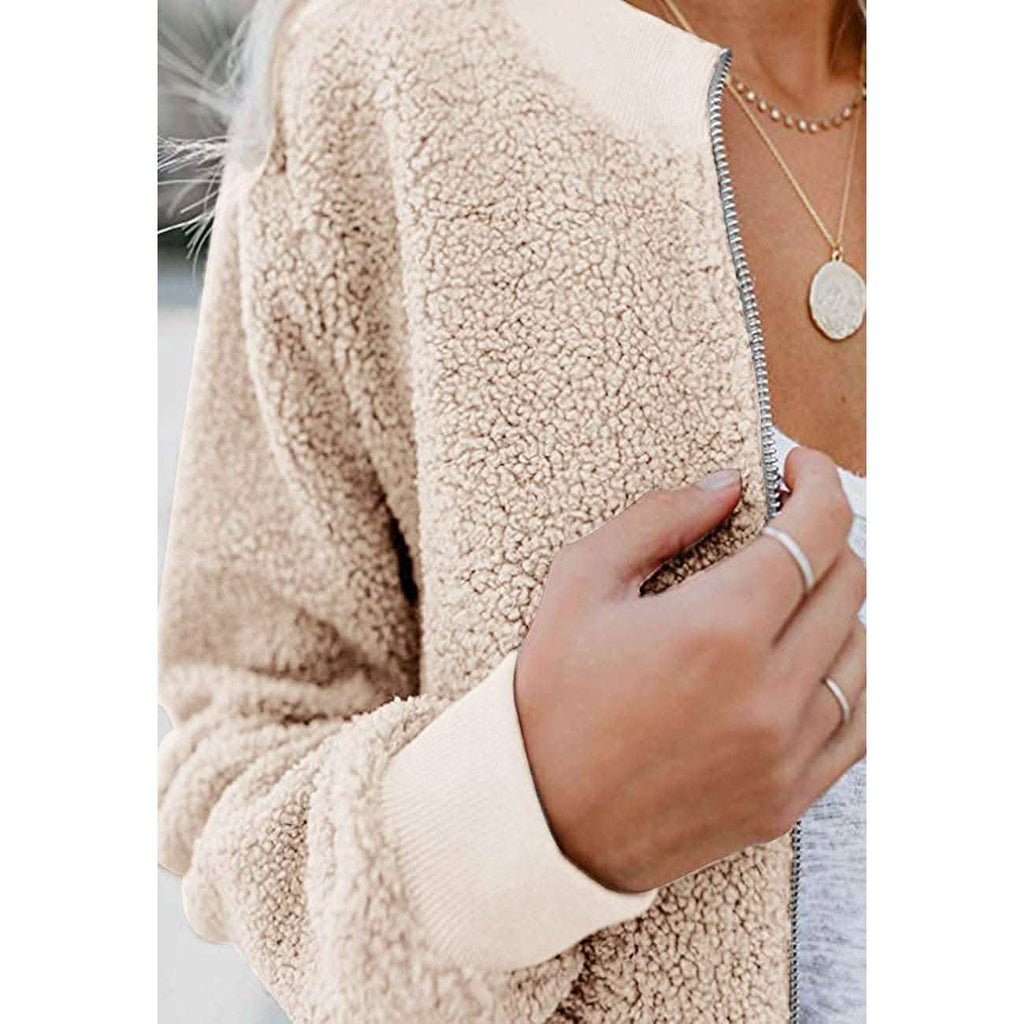 Veste polaire sherpa pour femme