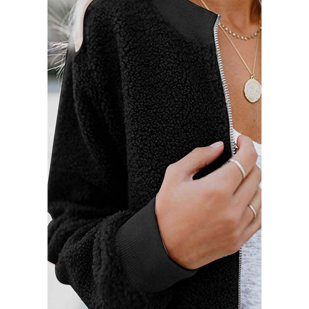 Veste polaire sherpa pour femme