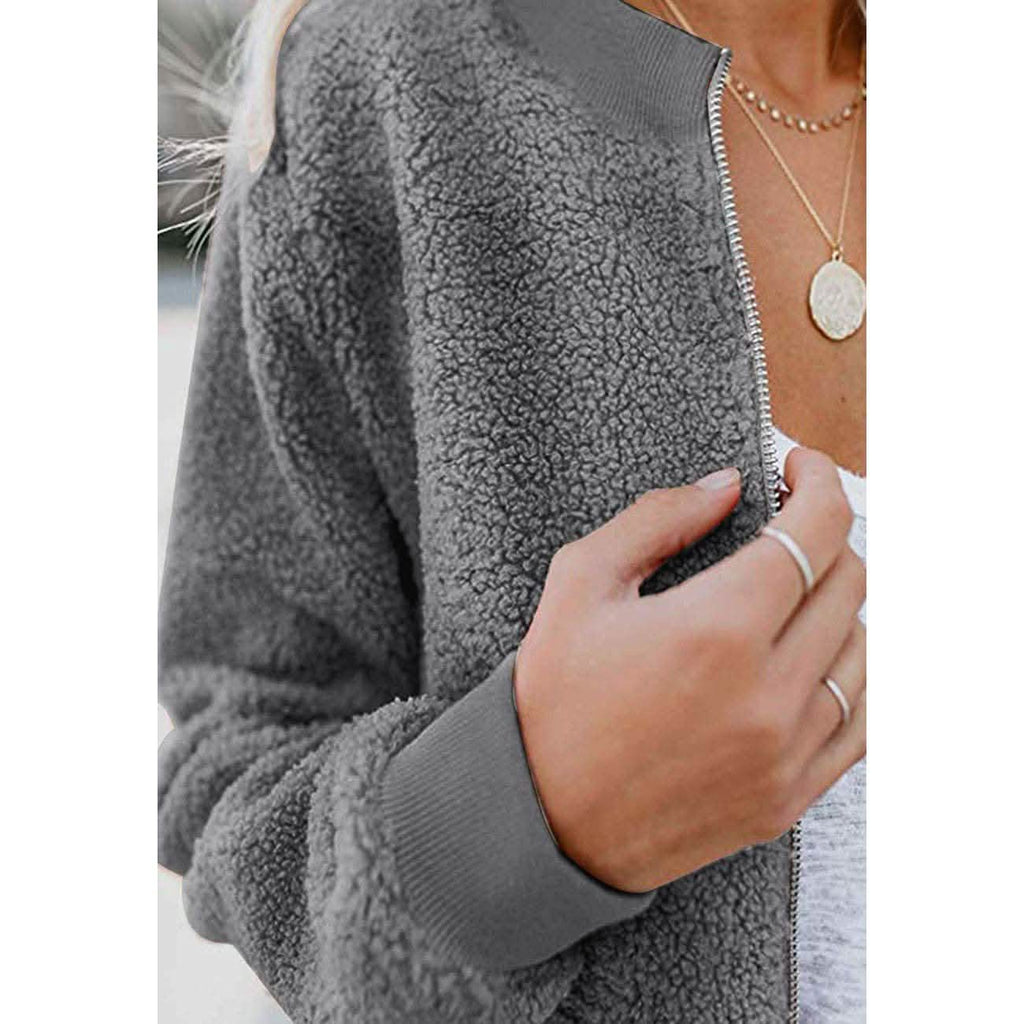 Veste polaire sherpa pour femme