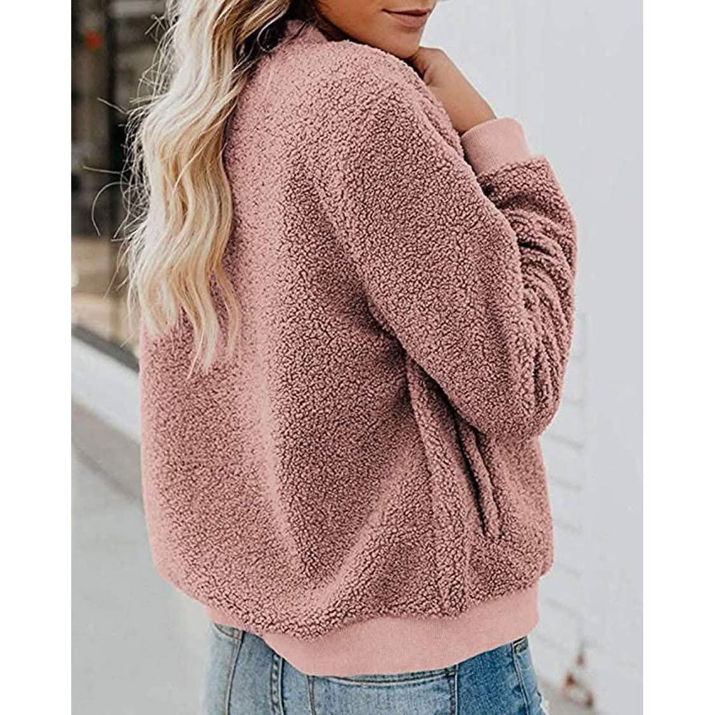 Veste polaire sherpa pour femme