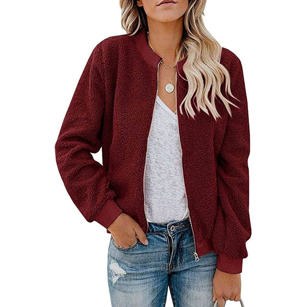 Veste polaire sherpa pour femme