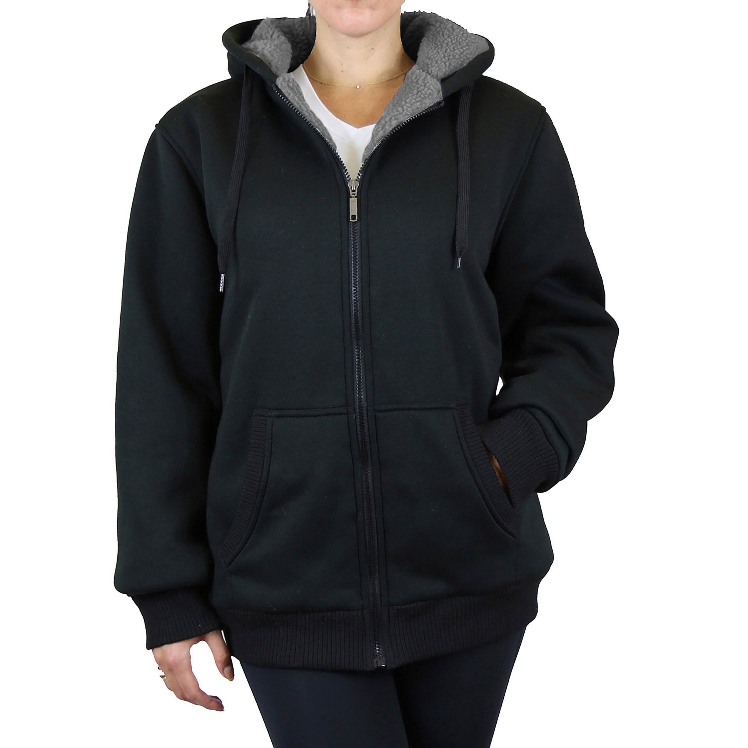 Ensemble cadeau pour femme comprenant un sweat à capuche Sherpa, un bonnet et des chaussettes thermiques