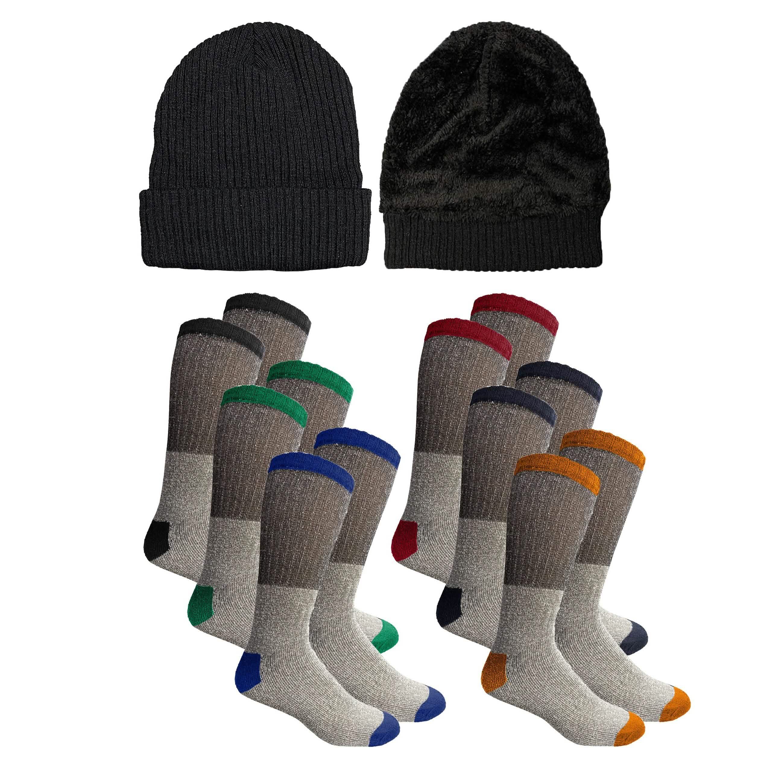 Ensemble cadeau pour femme comprenant un sweat à capuche Sherpa, un bonnet et des chaussettes thermiques