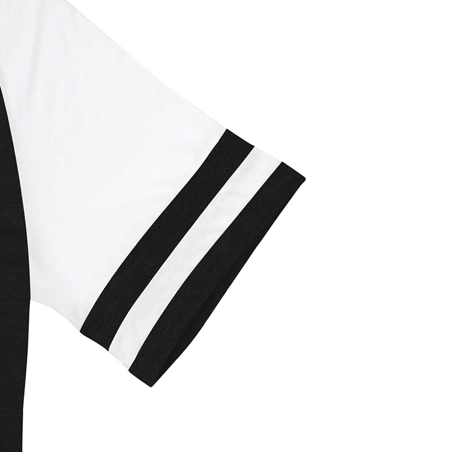 T-shirts à manches courtes ras du cou avec blocs de couleur pour femmes
