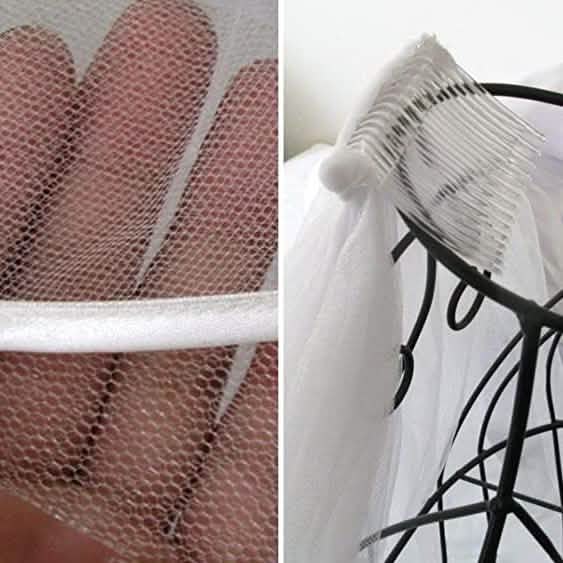 Voile de mariée simple pour femme avec peigne