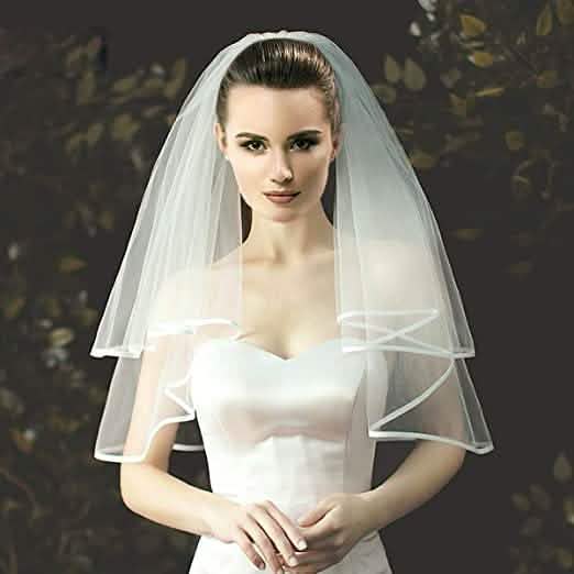 Voile de mariée simple pour femme avec peigne