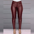Pantalon en cuir skinny pour femme