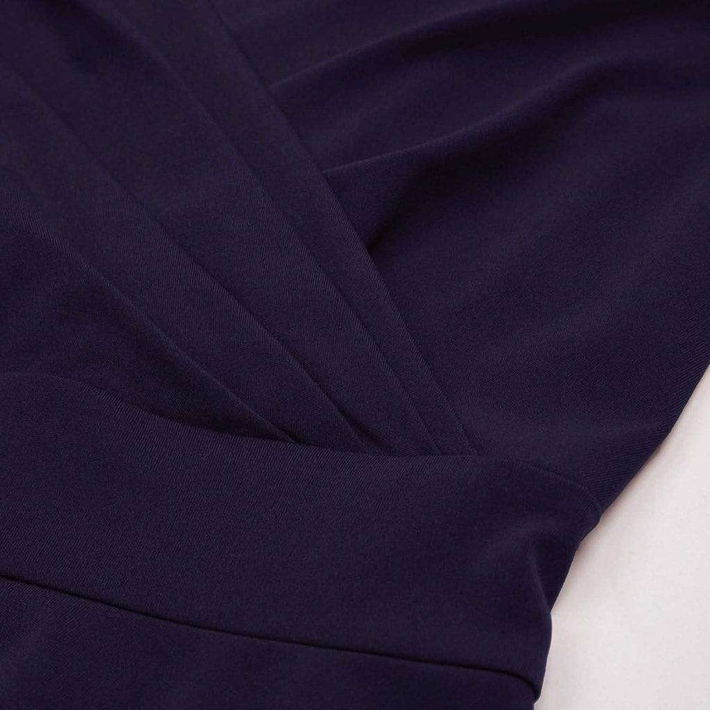 Robe de soirée cocktail trapèze sans manches à col en V pour femme