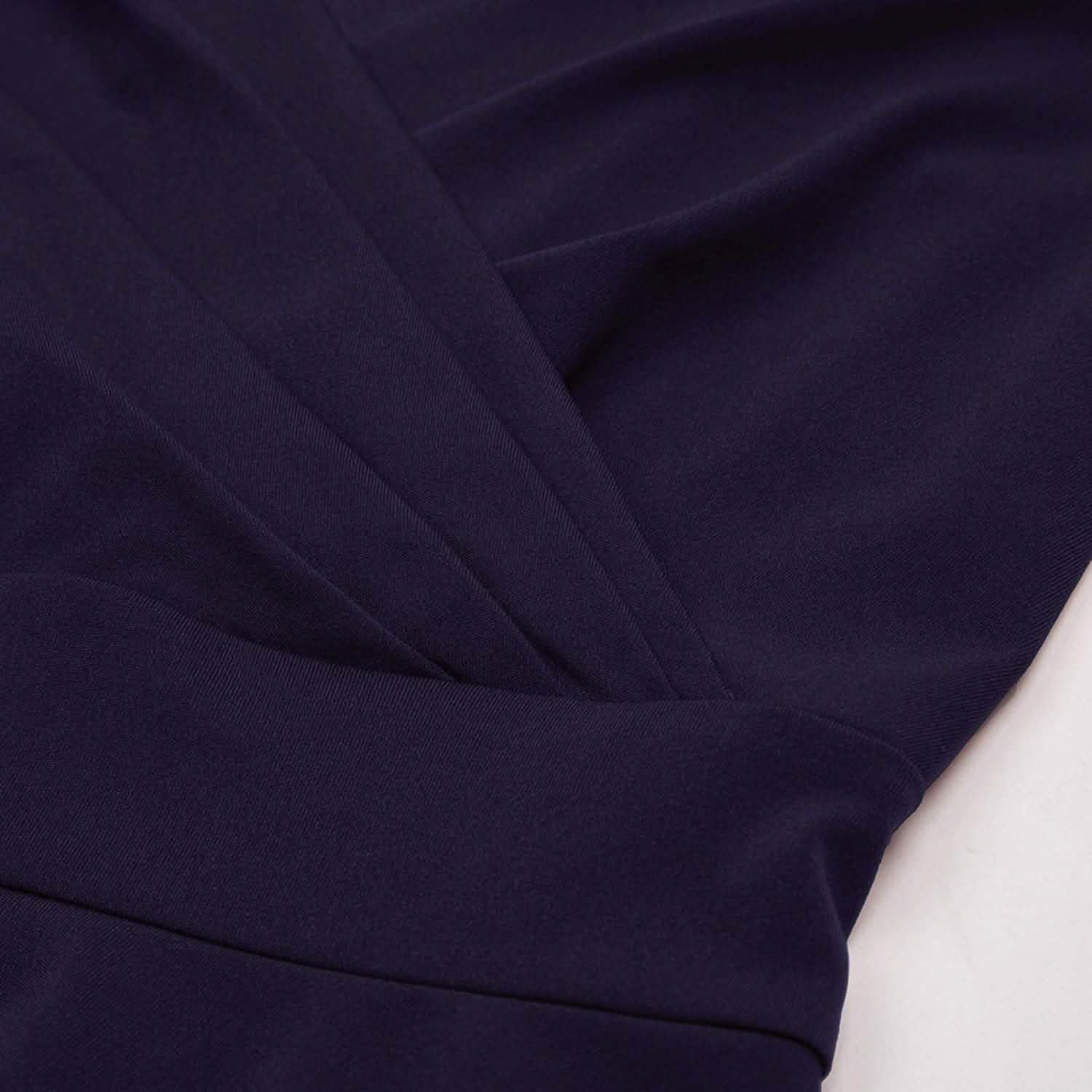 Robe de soirée cocktail trapèze sans manches à col en V pour femme