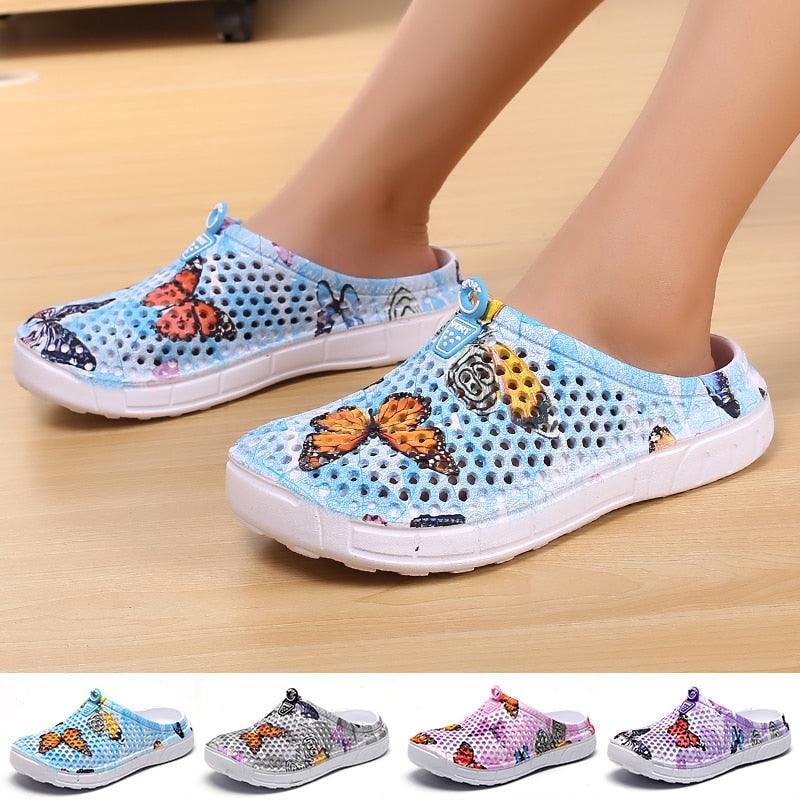 Sabots d'eau à enfiler pour femmes, à séchage rapide, sandales de plage légères et respirantes, sabots de jardin pour salle de bain, sandales d'été en maille respirante, chaussures de plage, pantoufles antidérapantes, sandales à séchage rapide