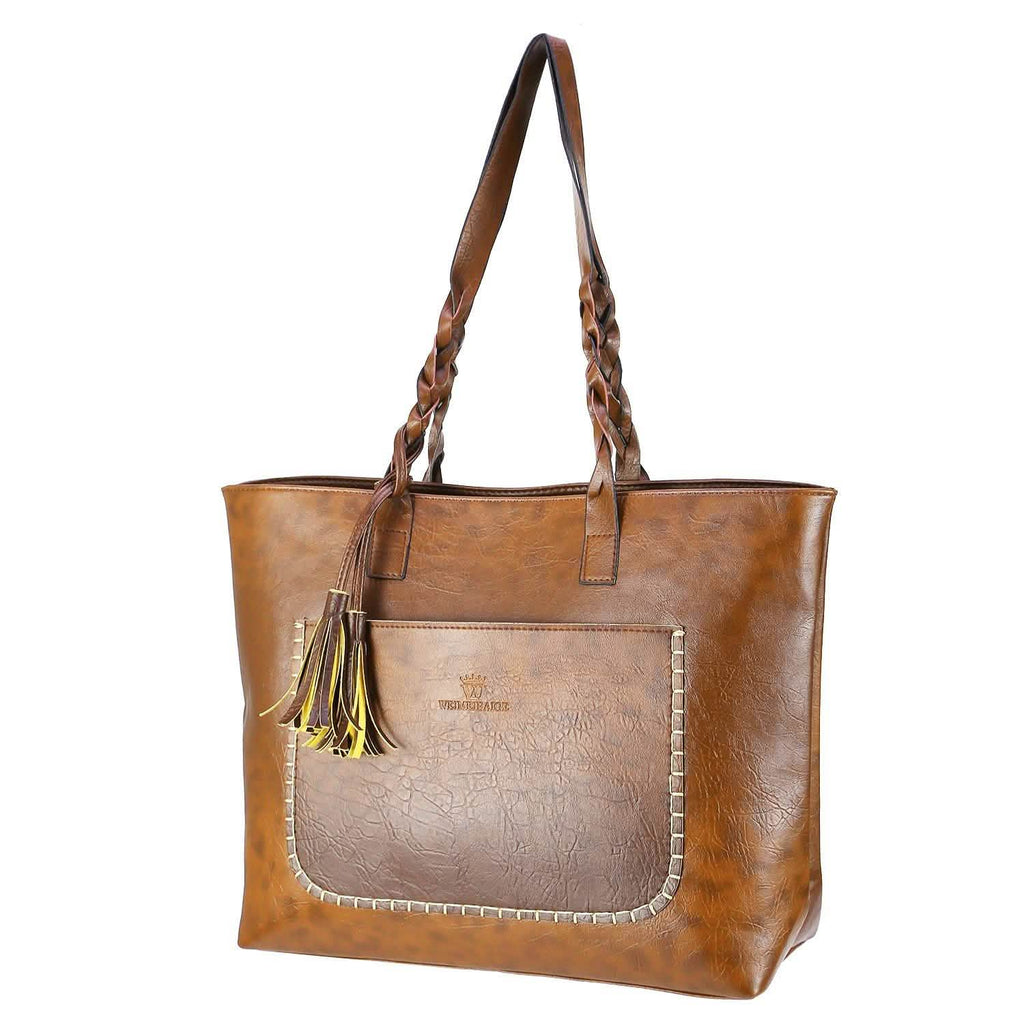 Sac cabas souple en cuir pour femme
