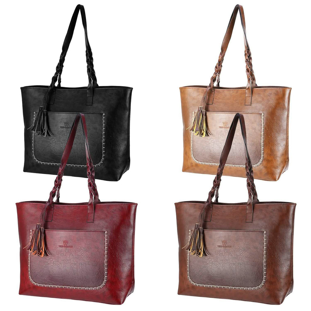 Sac cabas souple en cuir pour femme