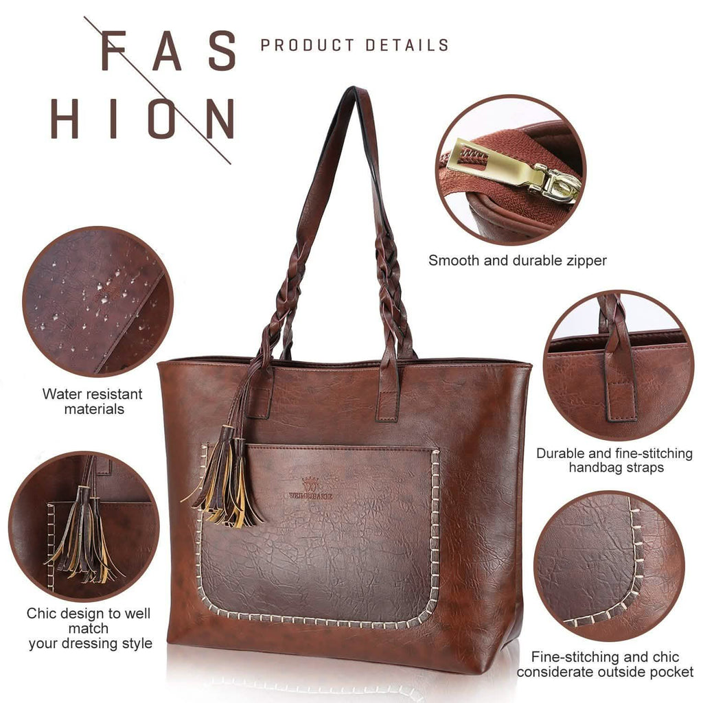 Sac cabas souple en cuir pour femme