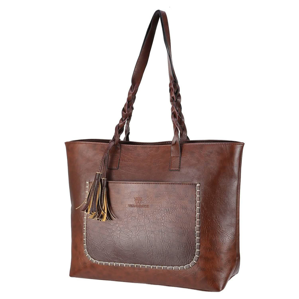 Sac cabas souple en cuir pour femme