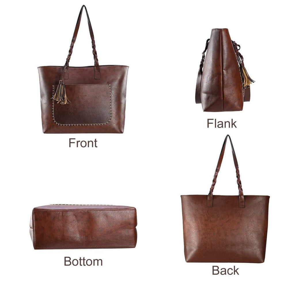 Sac cabas souple en cuir pour femme