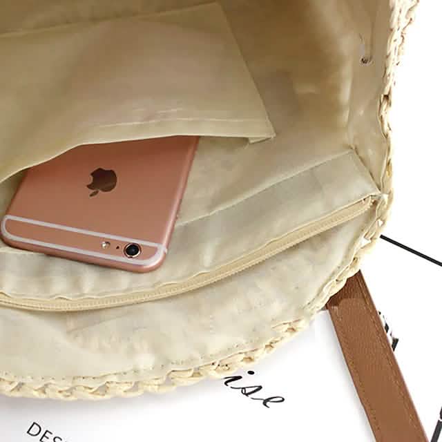 Sac fourre-tout en paille pour femme style bohème