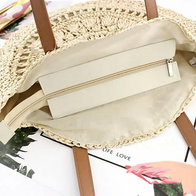 Sac fourre-tout en paille pour femme style bohème