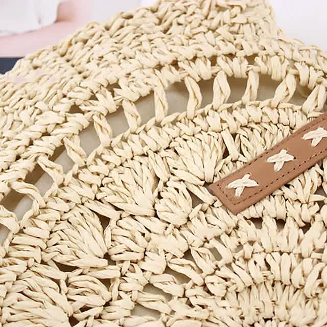 Sac fourre-tout en paille pour femme style bohème