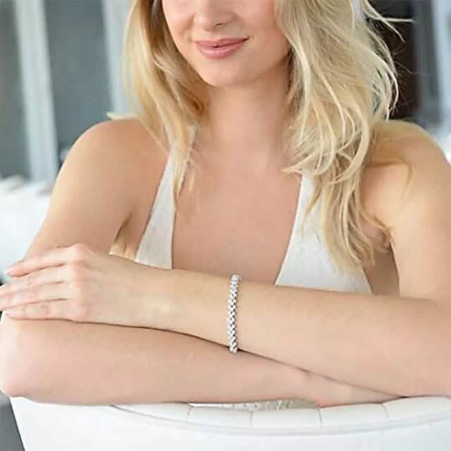 Bracelet en cristal de tennis pour femme