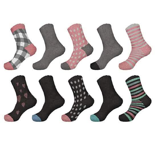 Chaussettes Crew Ultra-Douces, Chaudes et Moelleuses pour Femme