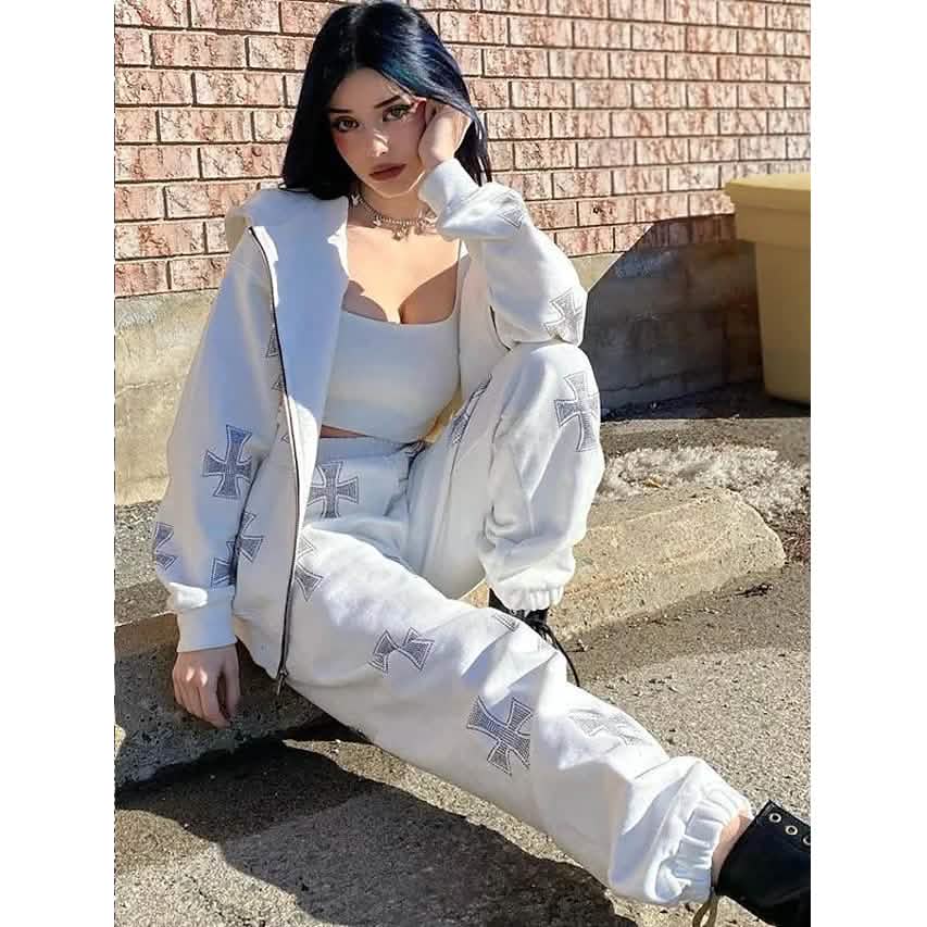 Sweat à capuche zippé de sport pour femme