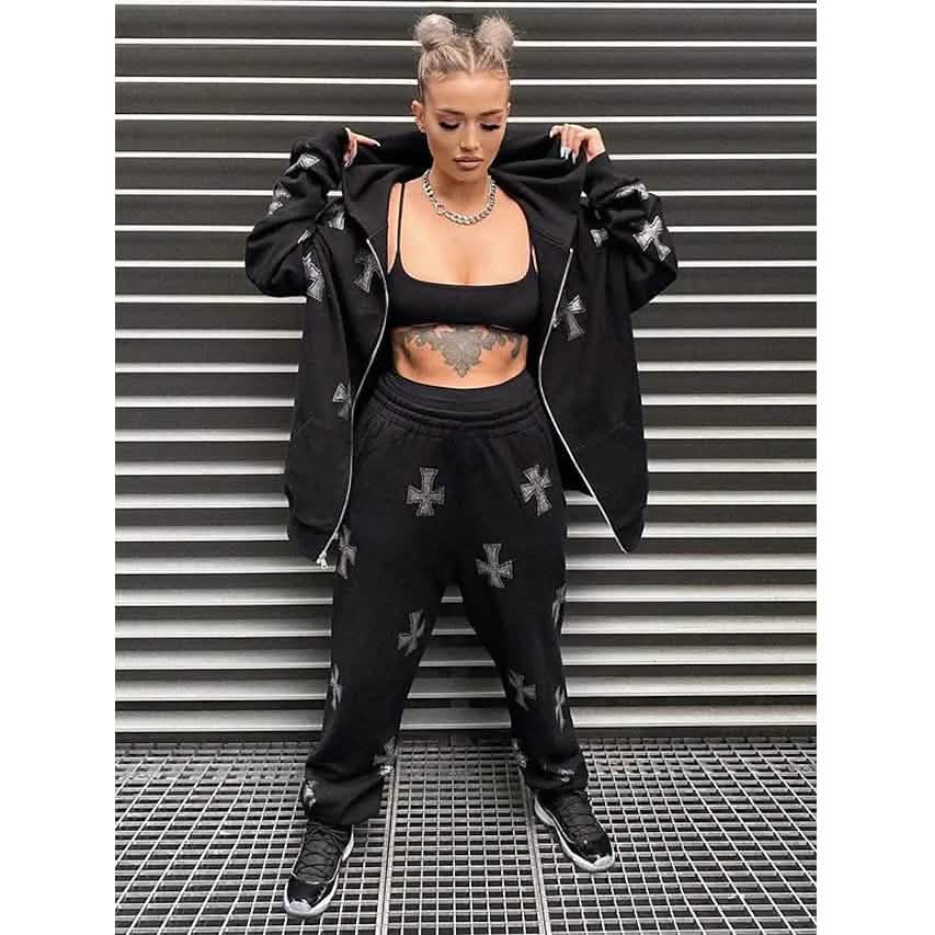 Sweat à capuche zippé de sport pour femme