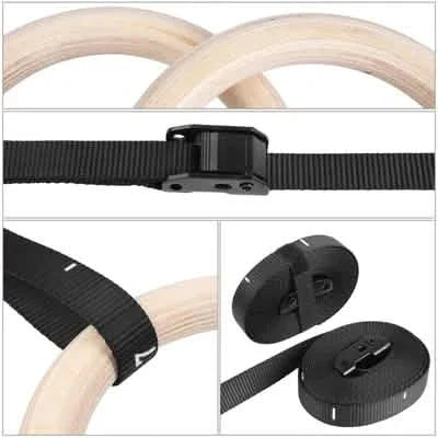 Anneaux de gymnastique en bois