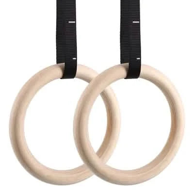 Anneaux de gymnastique en bois