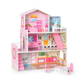 Maison de poupée en bois avec meubles, Jouet de maison de poupée pour enfants
