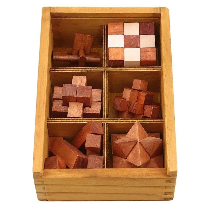 Jouet de casse-tête en bois pour enfants adultes Expédition directe IQ Casse-tête d'encastrement